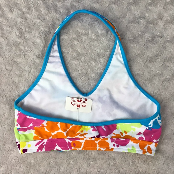 Hanna Andersson Halter Bikini Top 140 US 10 Floral - Picture 3 of 5